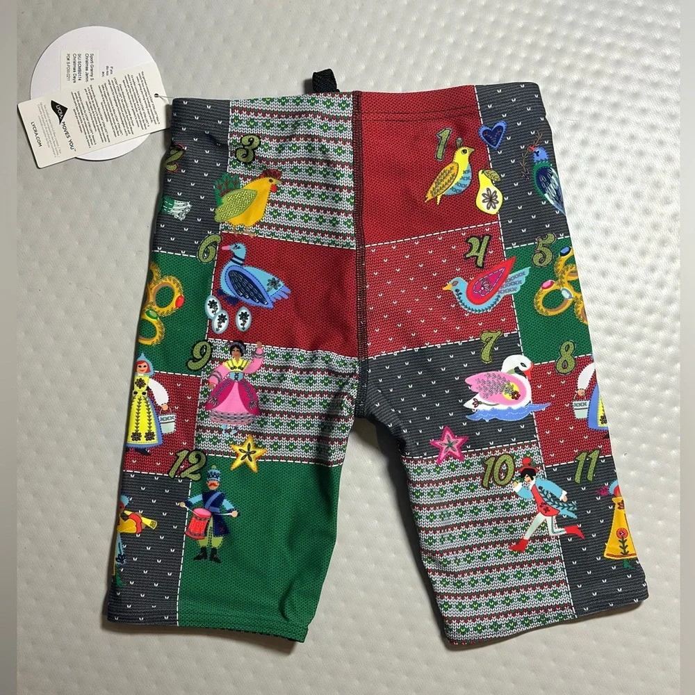 Sporti swim Jammer bathing suit swimsuit size‎ 24 holiday Christmas festive NWT
